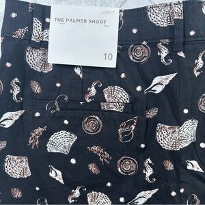 LOFT The Palmer Short Womens 10 Seashell Print Coastal Summer Shorts NWT Beach